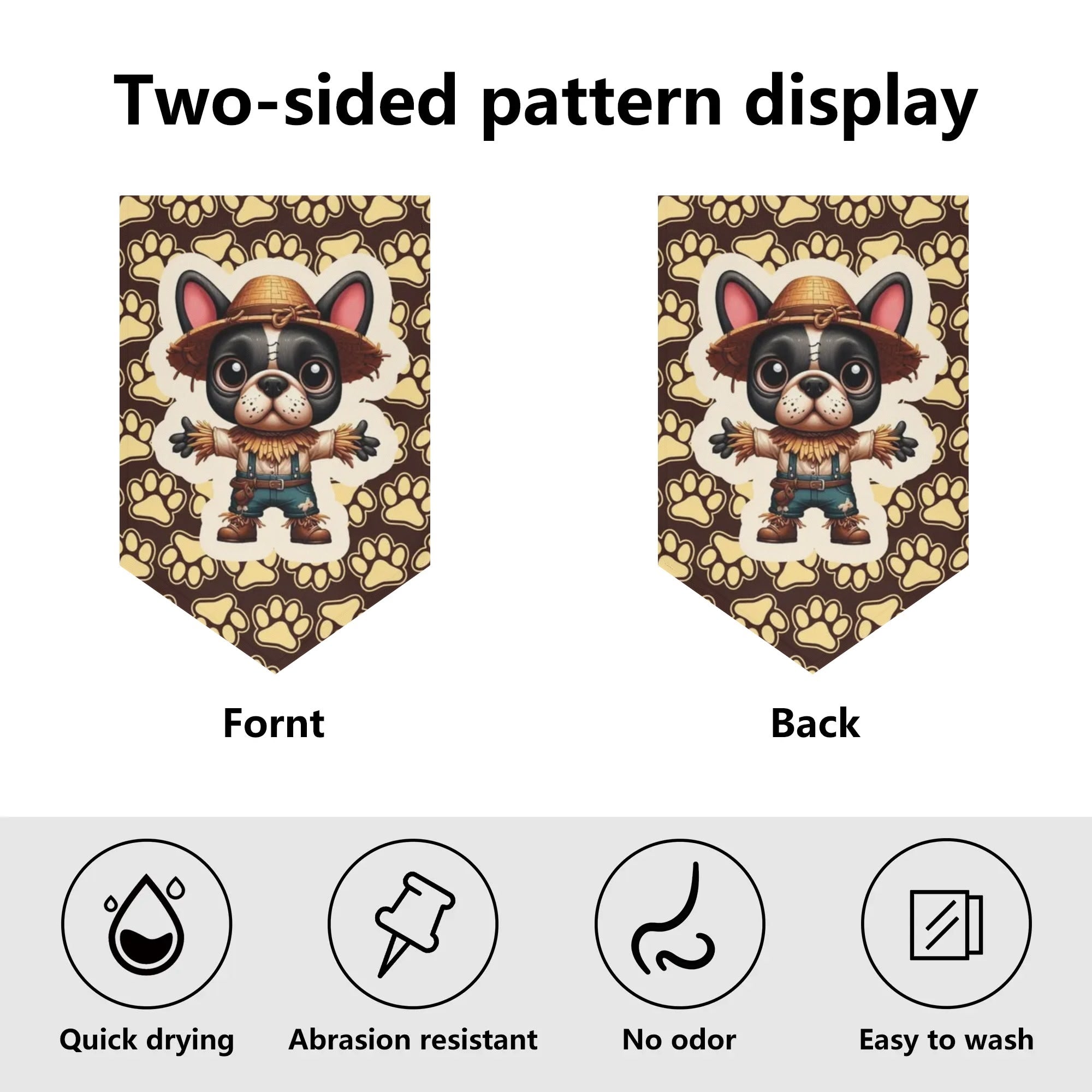 French Bulldog Chanel Garden Flag Banner Comfy Pet Product