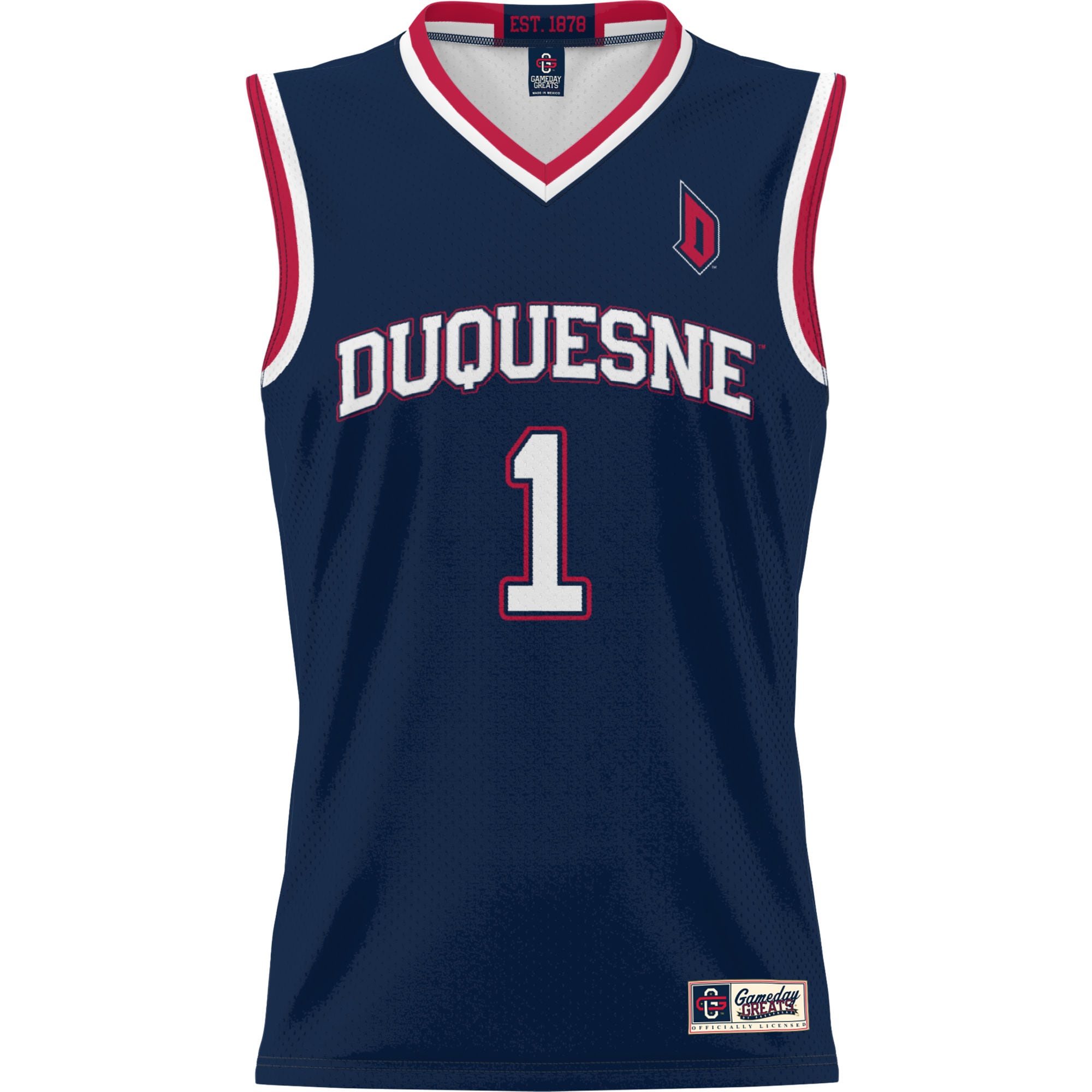 [DDG] Duquesne Dukes GameDay Greats Youth Lightweight Basketball Jersey - Navy