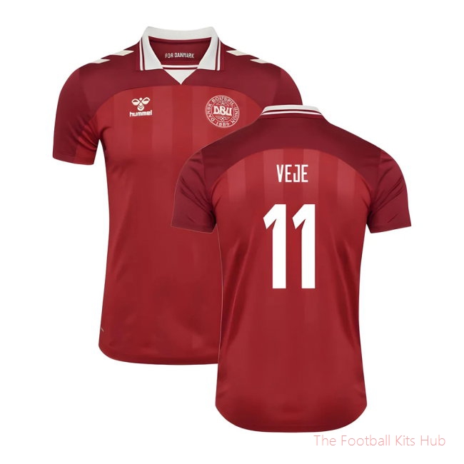 [LK] 2025/26 Denmark Womens Team Home Shirt (Unisex) (Veje 11)