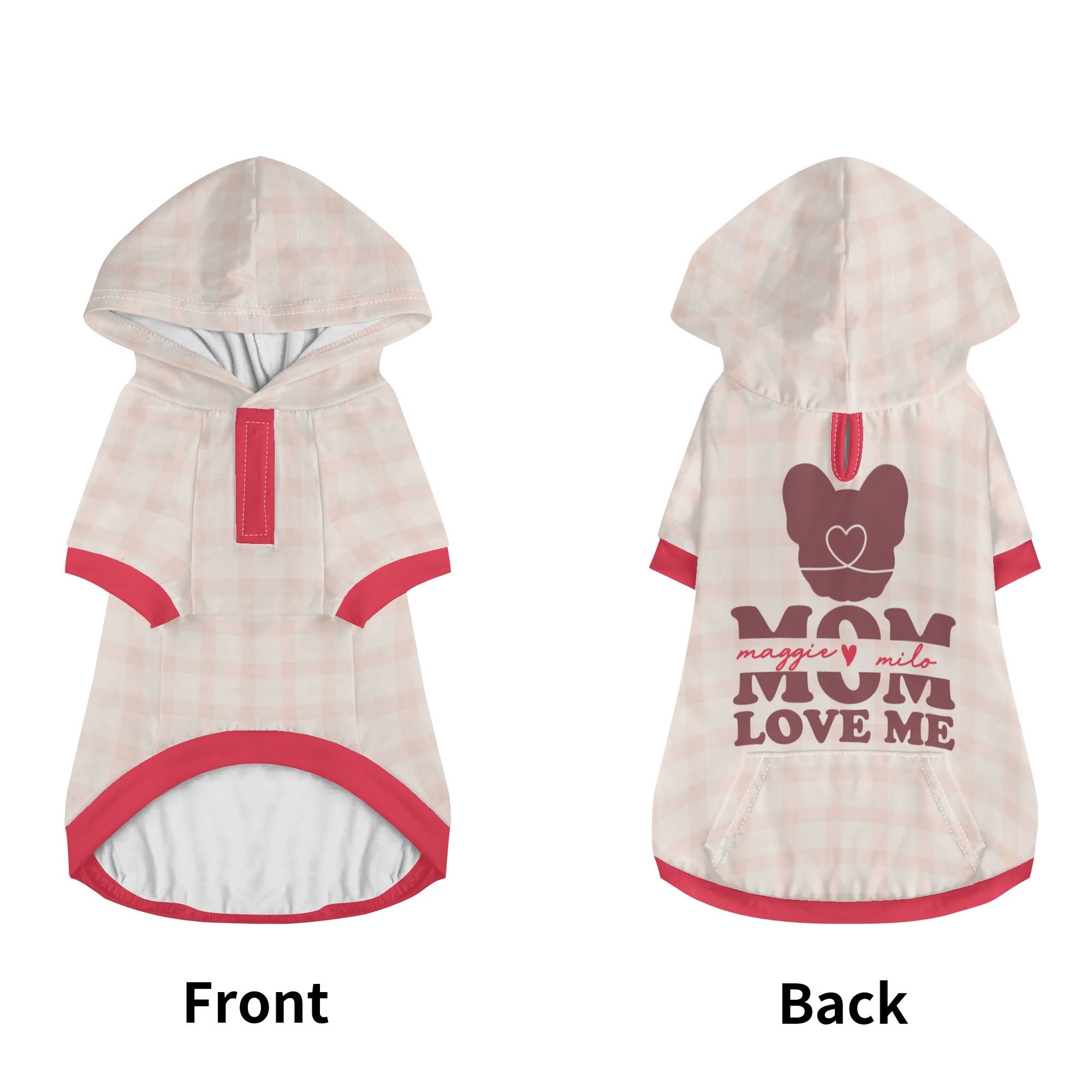 Fashion-Forward Custom French Bulldog Hoodies Featuring Your Dog's Na...