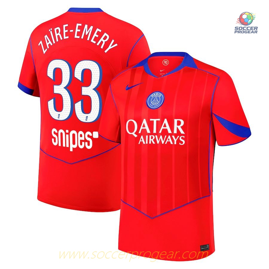 PSG Third Team Football Shirt 2025-2026 Season Zaire Emery