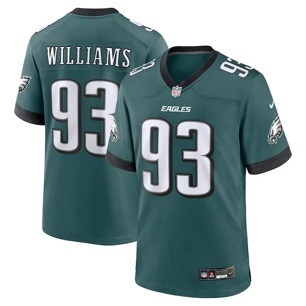 None Milton Williams Game Jersey - Green | NFL Player Jersey