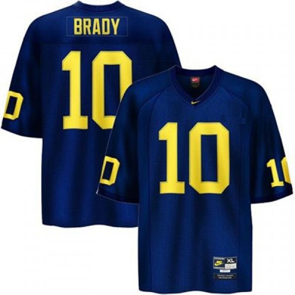 Men Michigan Wolverines Blue #10 Nike Blue Performance Football Jersey