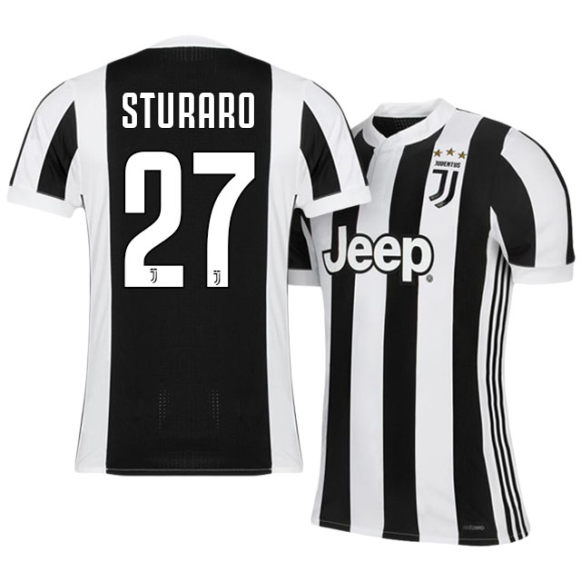 Juventus Home 201718 Stefano Sturaro 27 Shirt - Official Replica 18003