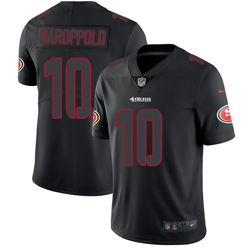 Official NFL W 4 49ers #10 Jimmy Garoppolo Black Limited Jersey