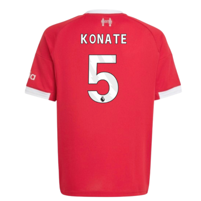Liverpool Home Football Shirt 2025-20 Season Konate 5 L M S Kids