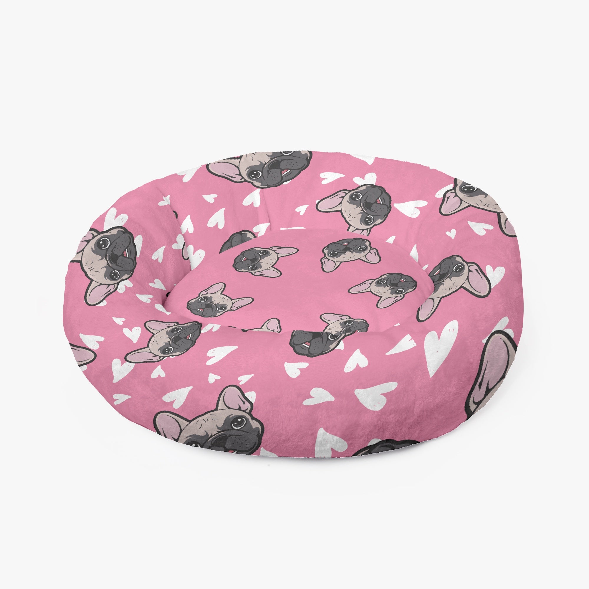 Tofu - Cloud-Comfort Frenchie Bed | Anti-Anxiety French Bulldog Donut Bed