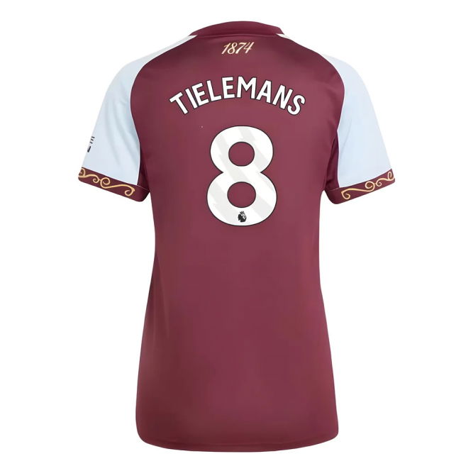 2025-20 Aston Villa Home Jersey Tielemans #8 Edition L M Women S
