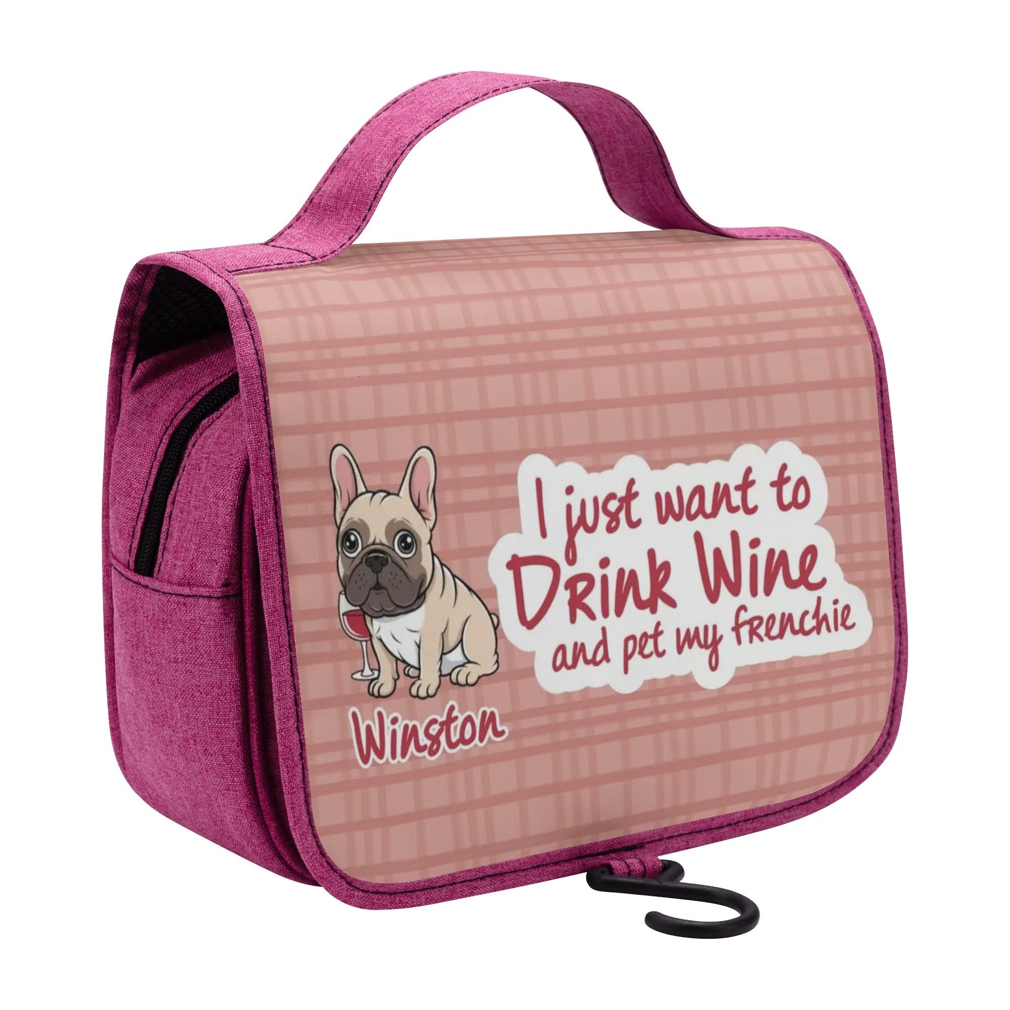 Frenchie Cosmetic Travel Bag With Your French Bulldog’s Name Summer Wear