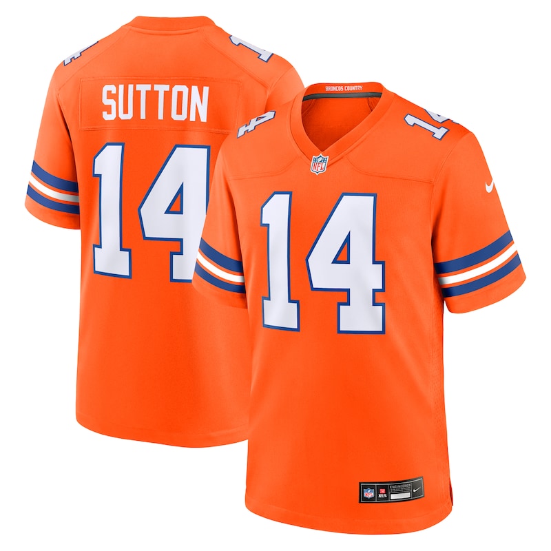 None Courtland Sutton DEN Broncos Iconic Durable Jersey Football Appar