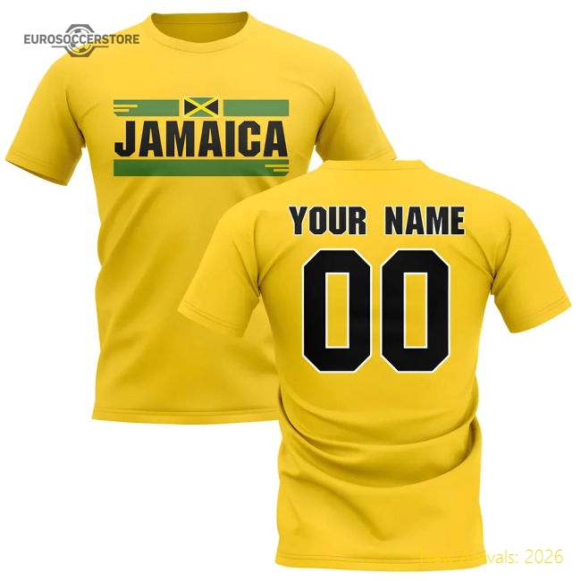 Personalised Reggae Boyz Fan Football T-shirt (yellow) - Official Design