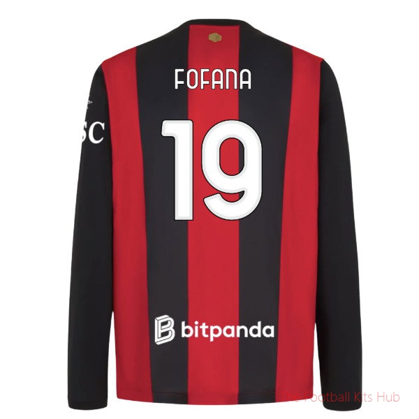 AC Milan 2026 2027 Long Sleeve Home Shirt (Fofana 19)