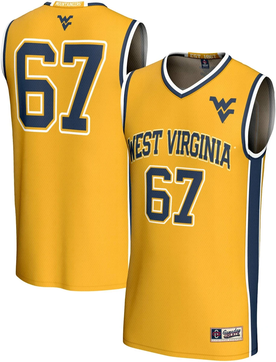 [NJP] West Virginia Mountaineers GameDay Greats Basketball Jersey - Gold
