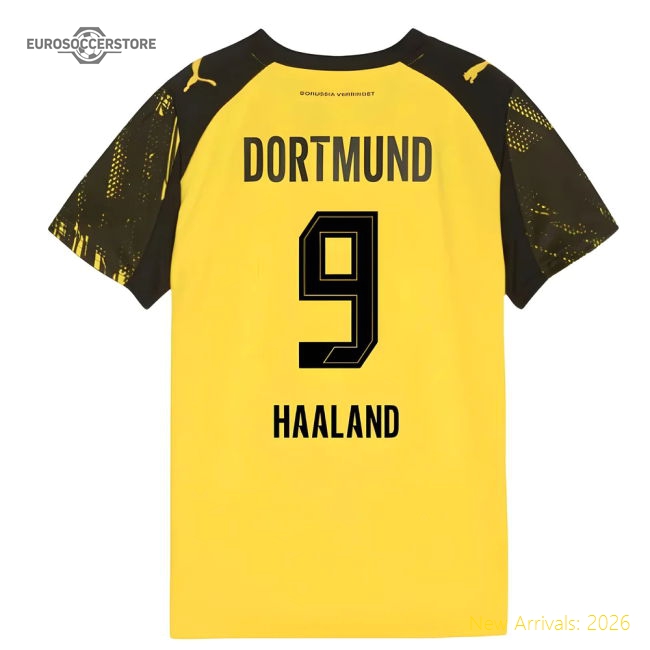 Outstanding 2025-2026 Borussia Dortmund Home Shirt (kids) (haaland 9)