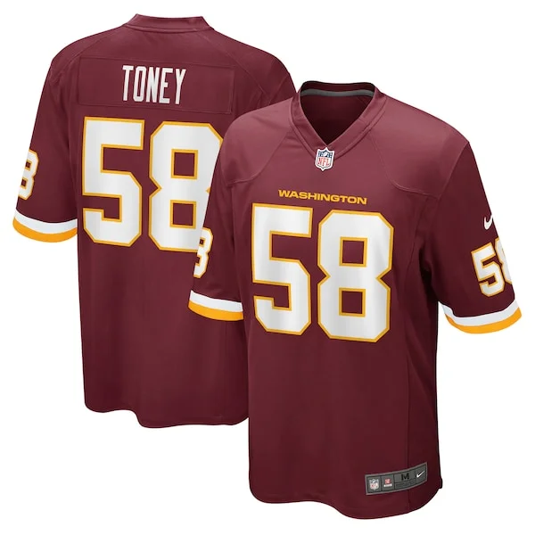 None Shaka Toney Game Jersey - Burgundy | NFL Player Jersey | NFL Foot