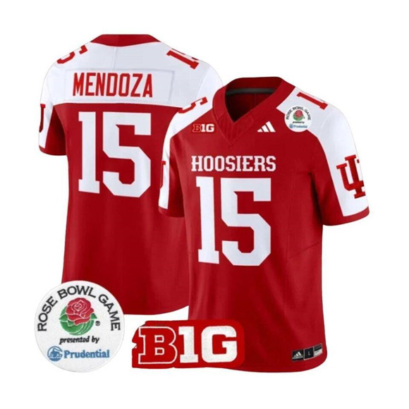 Men's None White 2025 game jersey Fernando Mendoza #15 durabl Jersey