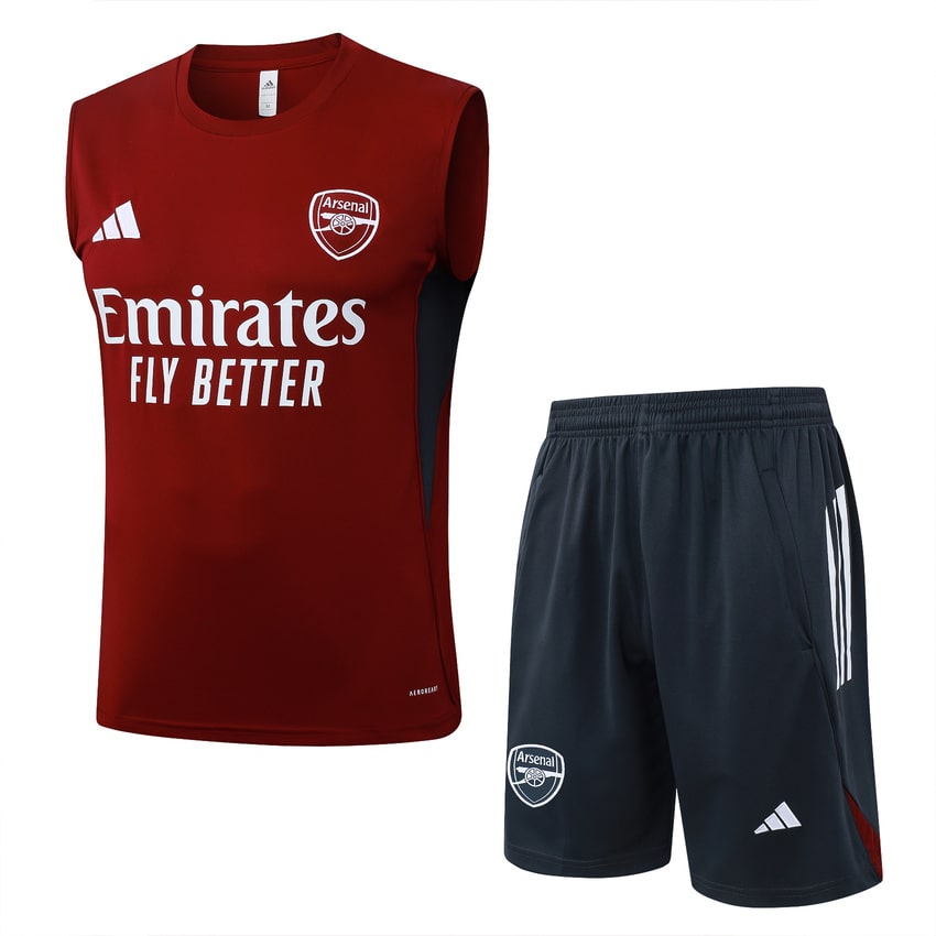 Arsenal 2025/2026 Red and Blue Tank Top and Shorts