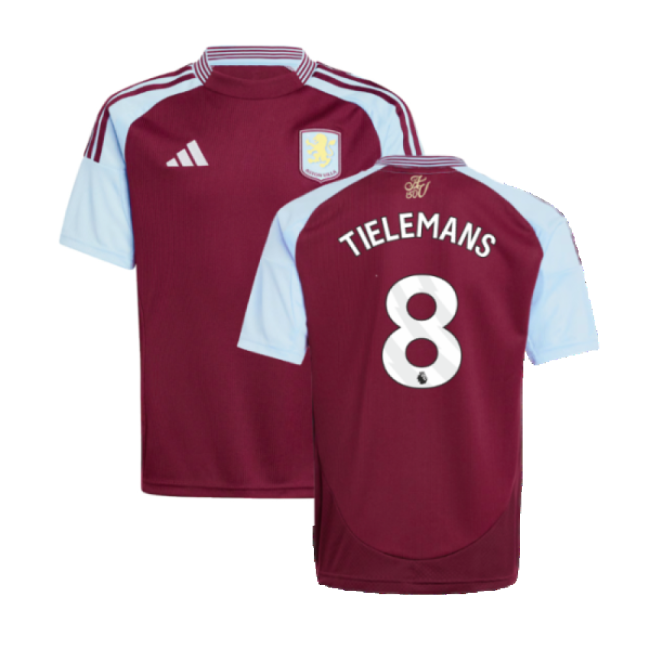 Classic 2024-2025 Aston Villa Home Uniform Kids Tielemans 8