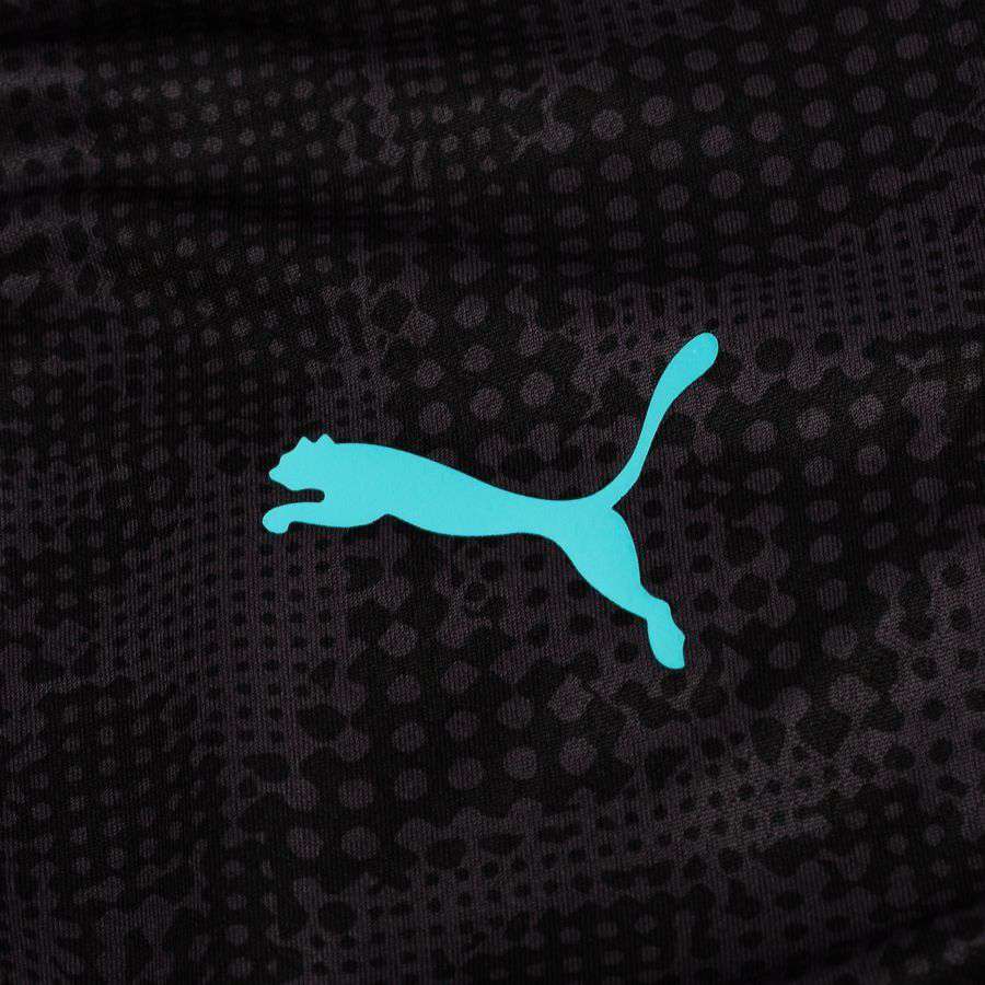 Marseille Training Shirt 1/4 Zip - PUMA Black/Team Aqua Kids