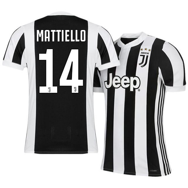 Juventus Home 201718 Federico Mattiello 14 Soccer Jersey Shirt -
