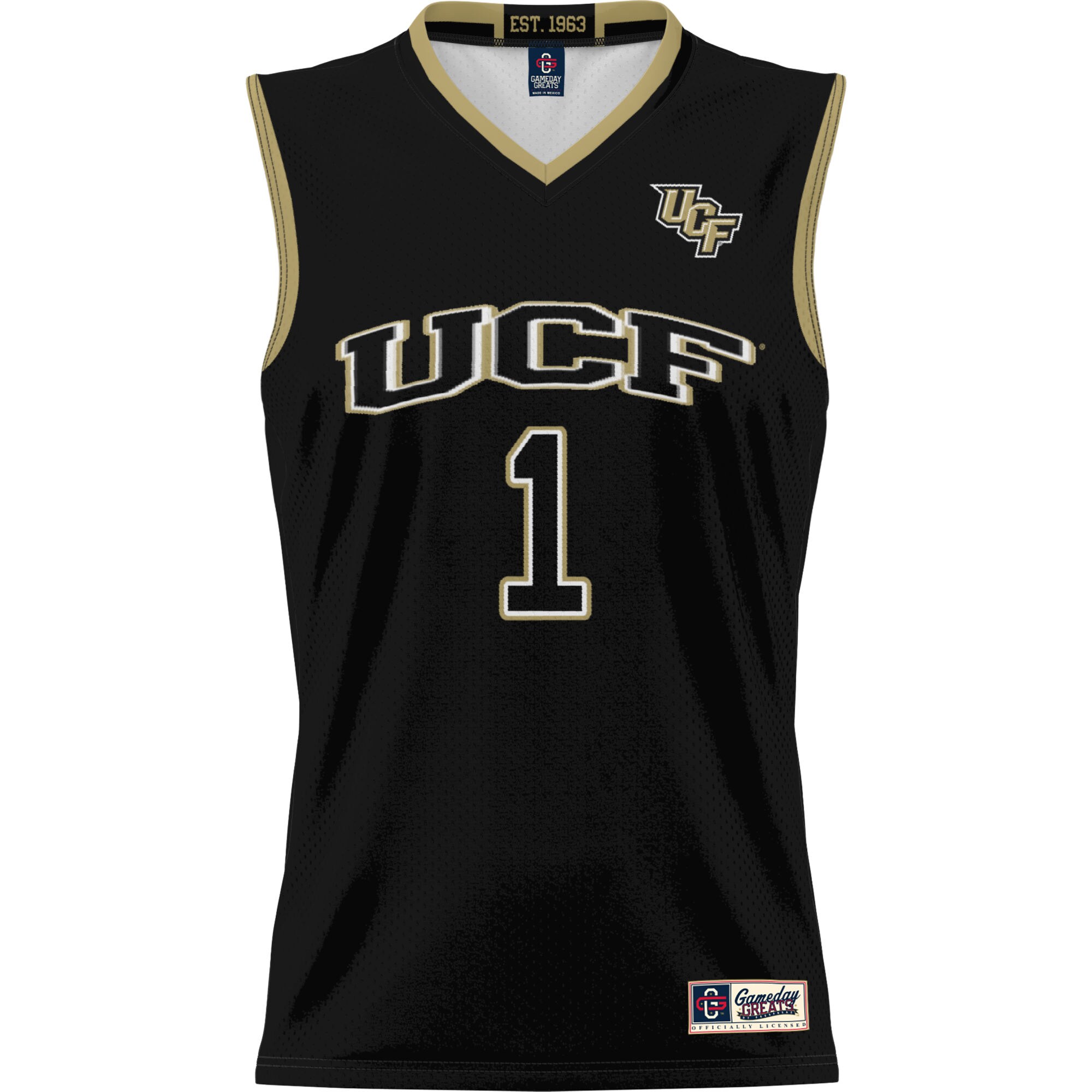 [NJP] UCF Knights GameDay Greats Unisex Lightweight Basketball Jersey - Black