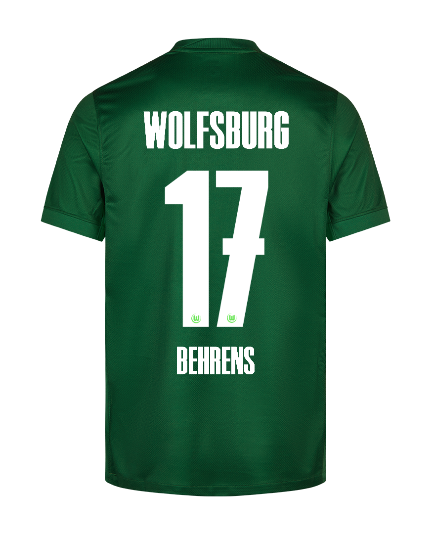 Wolfsburg 25-26 Season Home Jersey with BEHRENS 17 Printing