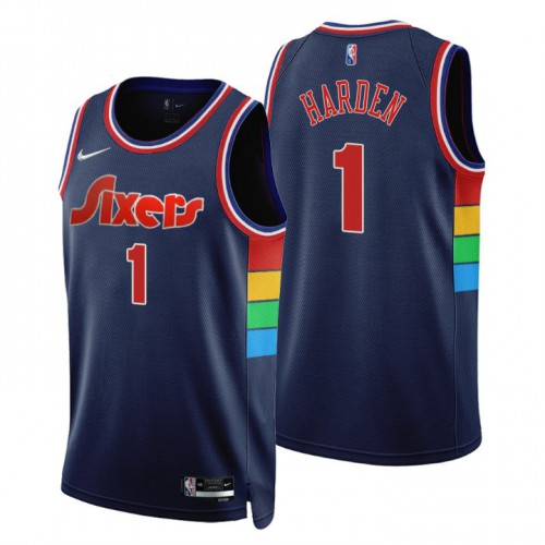 Elite Sixers #1 James Harden 2024 75th NBA Swingman Jersey Green -