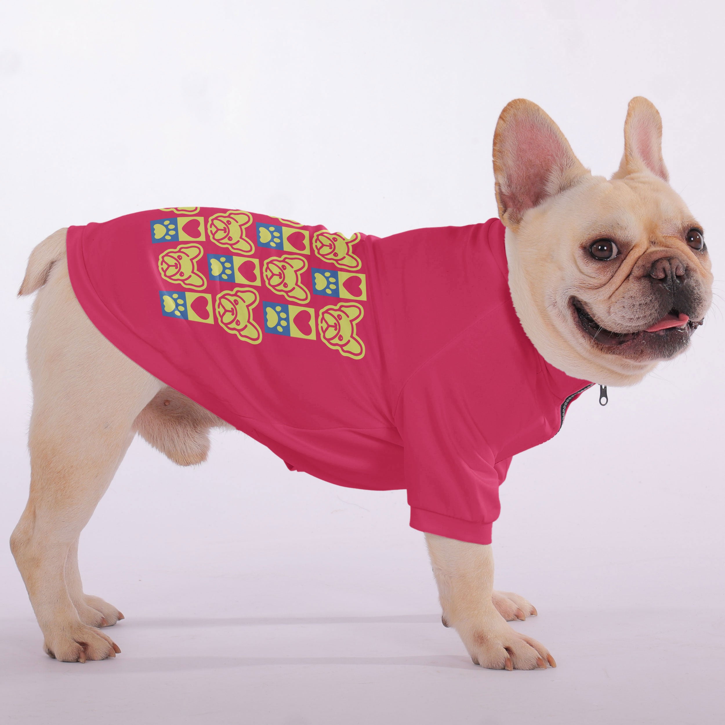 French Bulldog Muffin Snuggly Zip Up Sweatshirt For French Bulldogs Durable Dog Item