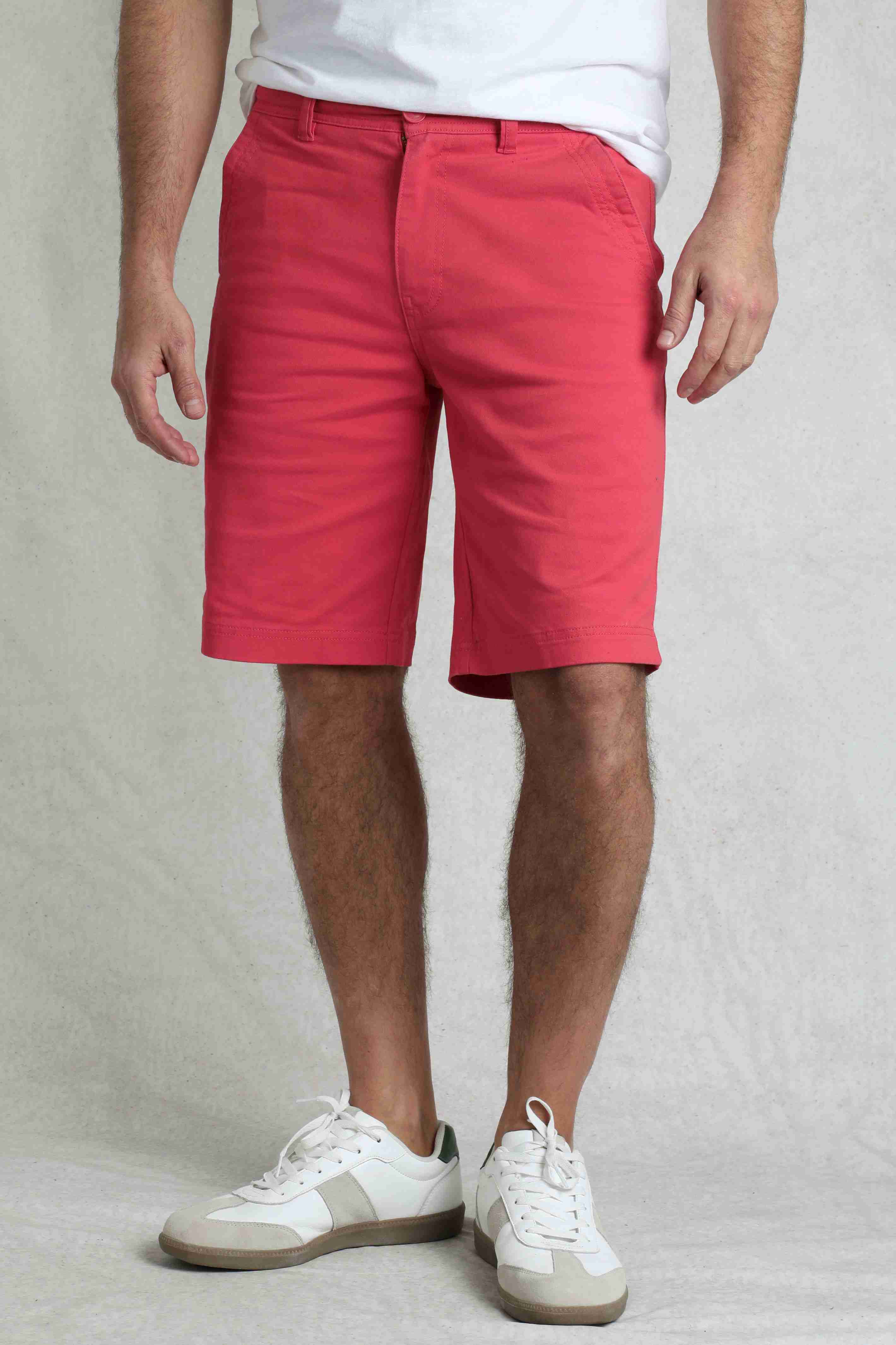 Rayburn Cotton Flat Front Shorts Dark Pink
