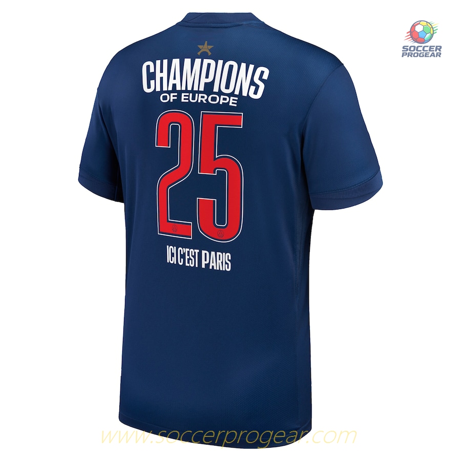 PSG 2025 European Champions 1 Star Youth Jersey Set Team Jersey