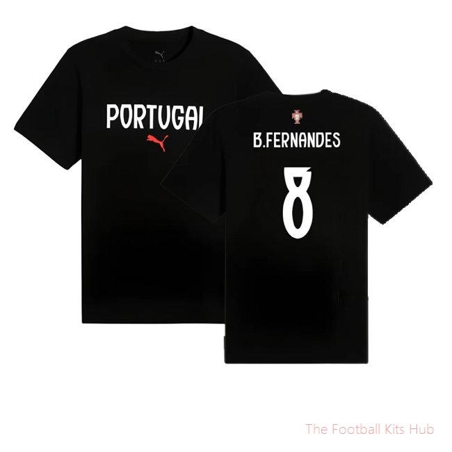 2025-2026 Portugal ftblNRGY Tee (Black) (B.Fernandes 8)