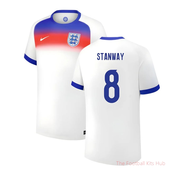 2025 England Womens Team Home Shirt (Kids) (STANWAY 8)