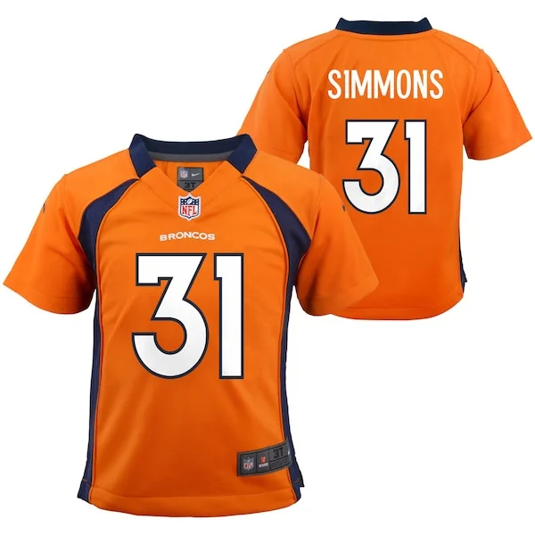 None Justin Simmons Game Jersey - Orange | NFL Player Jersey