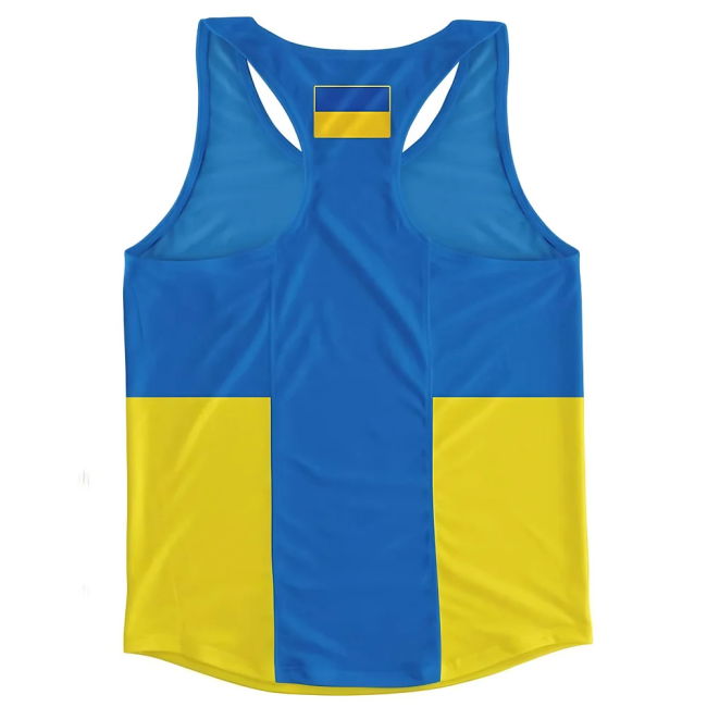 Championship Ukraine Flag Running Vest Replica Quality Match