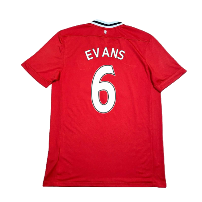 Manchester United 2011-12 Home Shirt ((Excellent) XL) (Evans 6)
