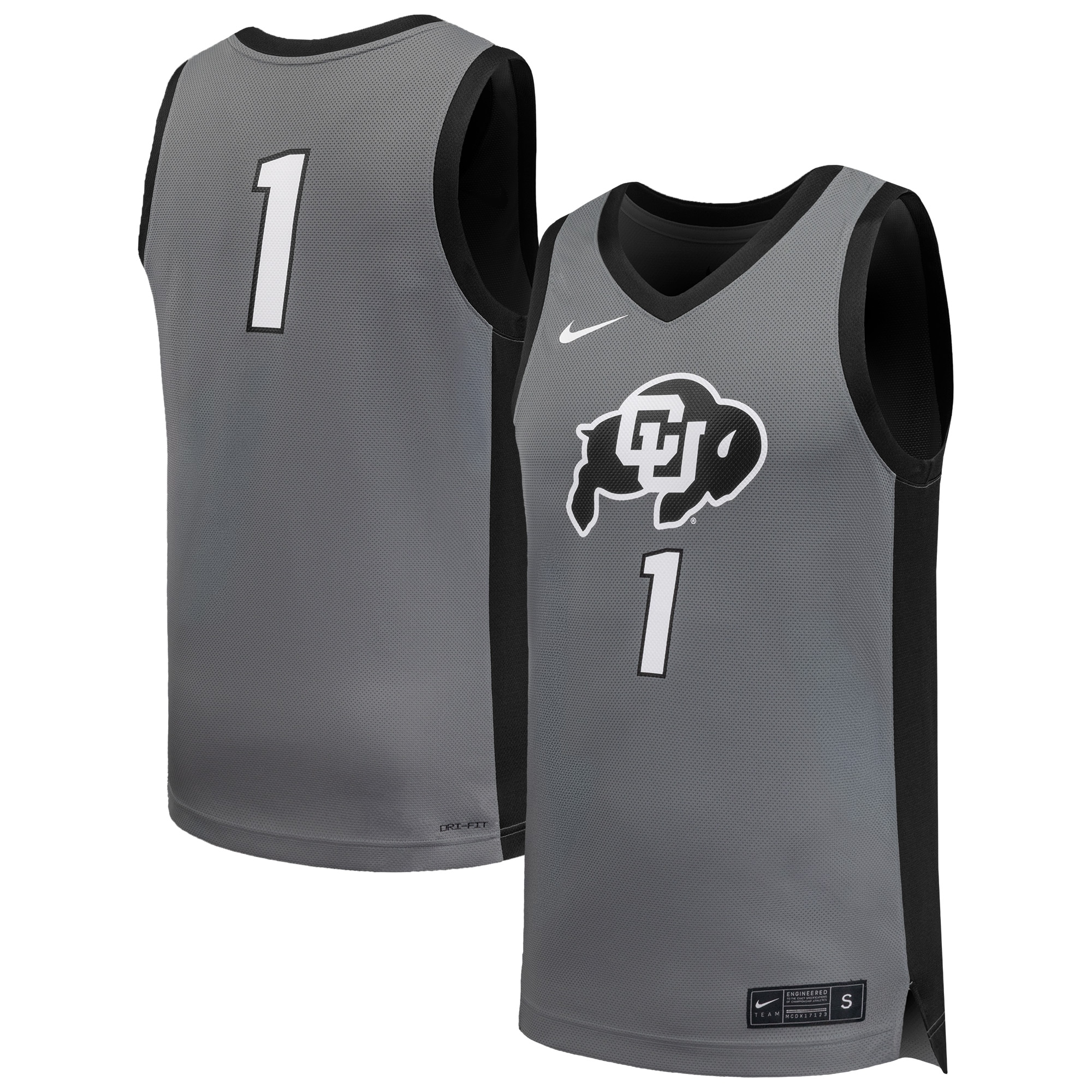 [NJP] Women's Colorado Buffaloes Replica Basketball Jersey - Gray