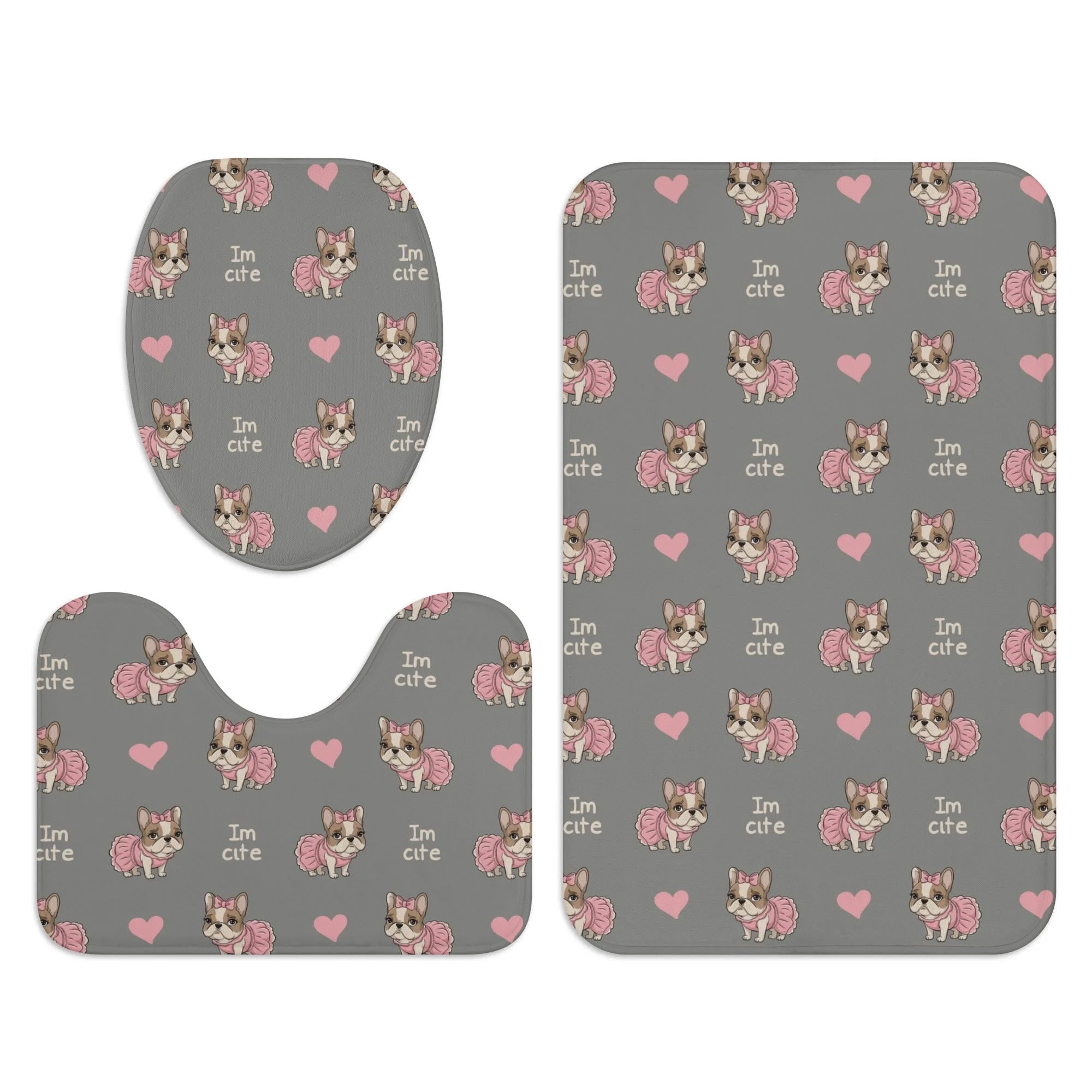 French Bulldog Callie Bathroom Toilet Set Comfy Pet Product