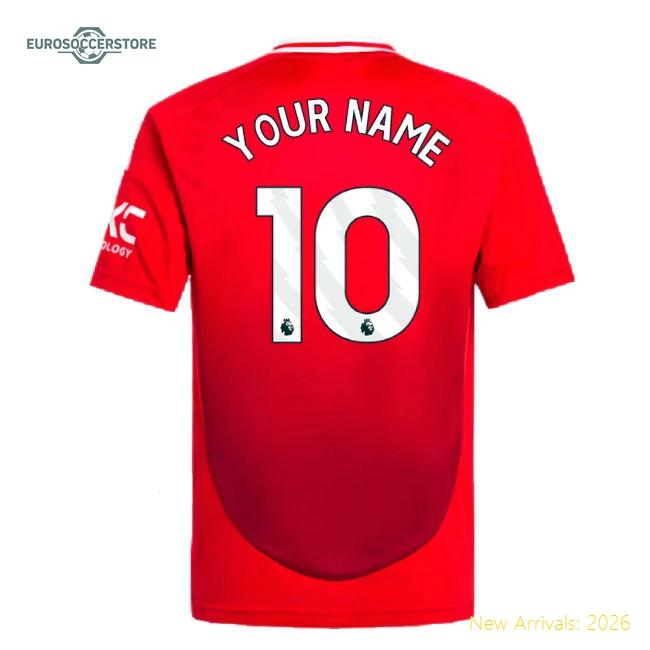 Gentle Kids Man Utd Jersey 2024-2025 Quick-dry Machine-washable