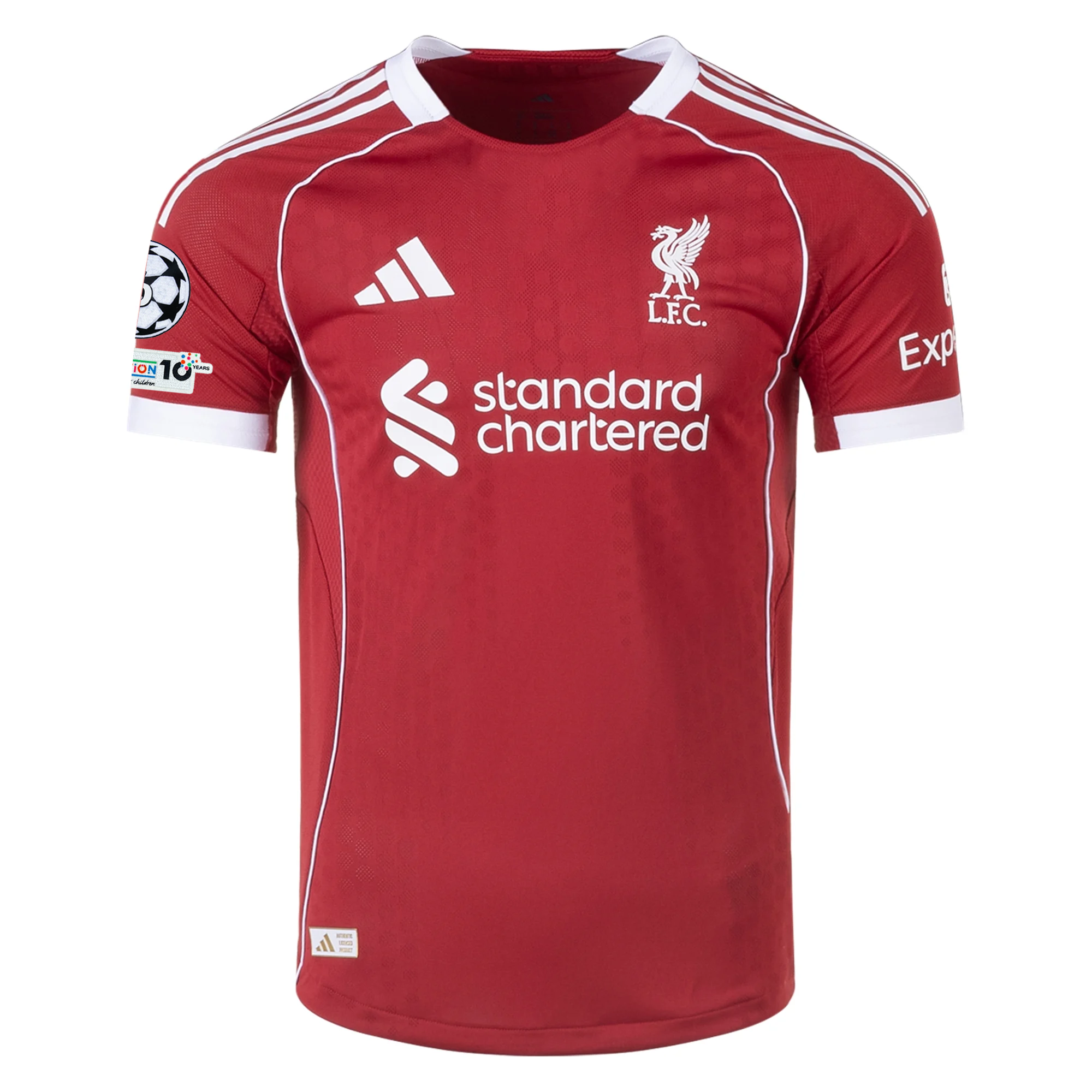 Liverpool Patches 2025-2026 UCL Home Jersey – Authentic Shirt