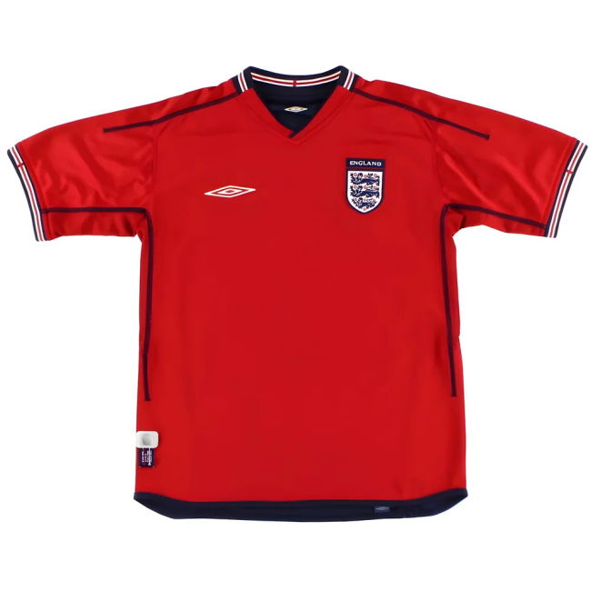 Authentic England 2002-04 Away Cup Jersey Professional Euro Quality