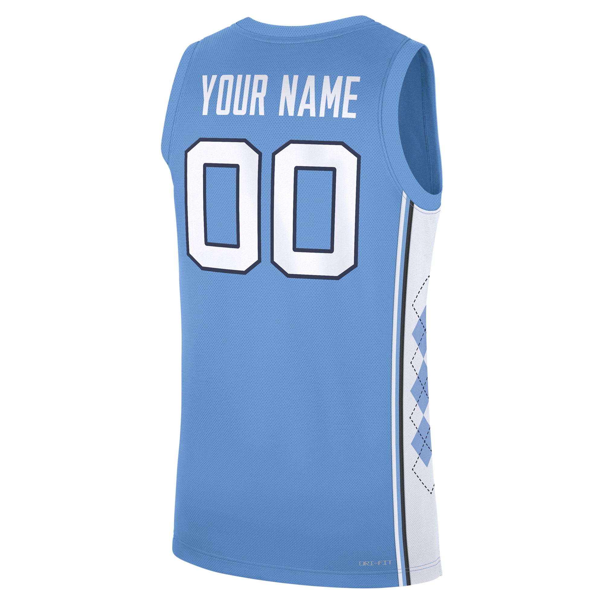 [NJP] North Carolina Tar Heels Custom Replica Basketball Jersey - Carolina Blue