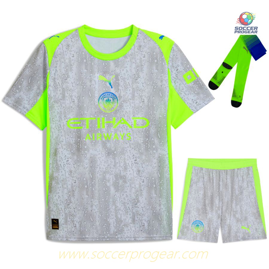 Manchester City Third Child Kit Shirt 2025-26 Edition