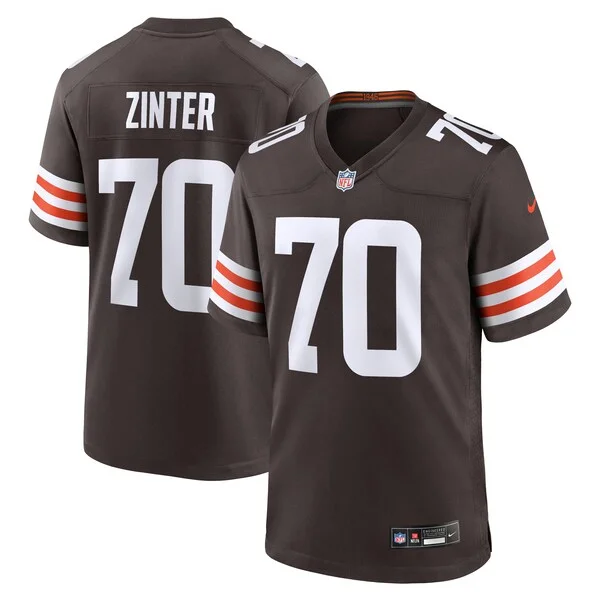 None Zak Zinter Game Jersey - Brown | NFL Player Jersey | NFL Football
