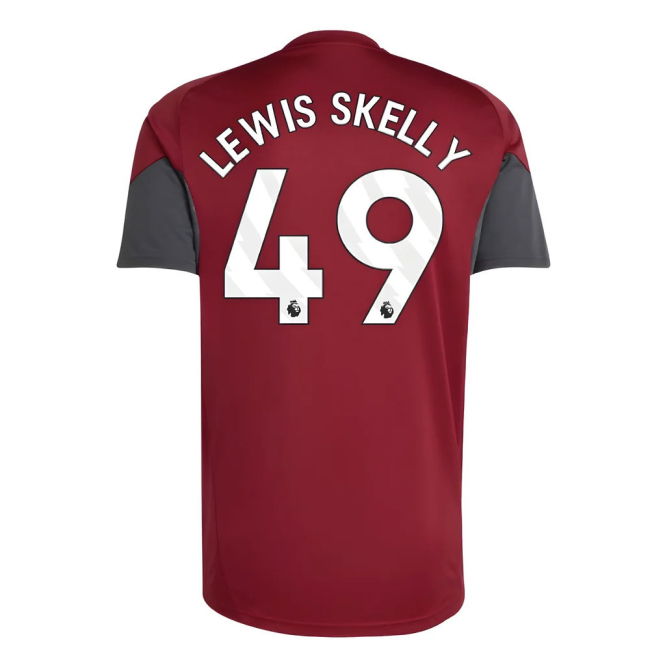 2025-2026 Arsenal EU Training Jersey (Burgundy) (Lewis Skelly 49) -...