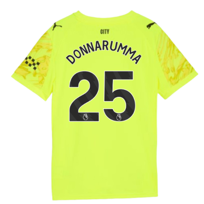 Authentic Football Man City Goalkeeper Third Shirt Yellow Kids Don...