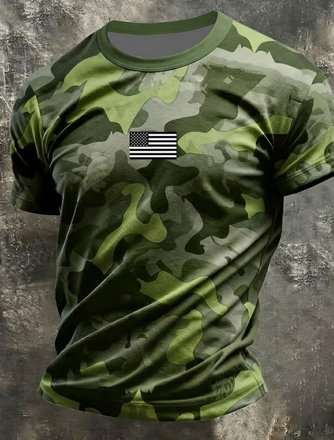 4th of July 2026 250th Men's Solid Color American US Flag T Shirt Short Sleeve T shirt 3D Print Crew Neck Shirt Vintage Retro Patriotic Daily Festival Blue Army Green 1 White Summer Spring Clothing