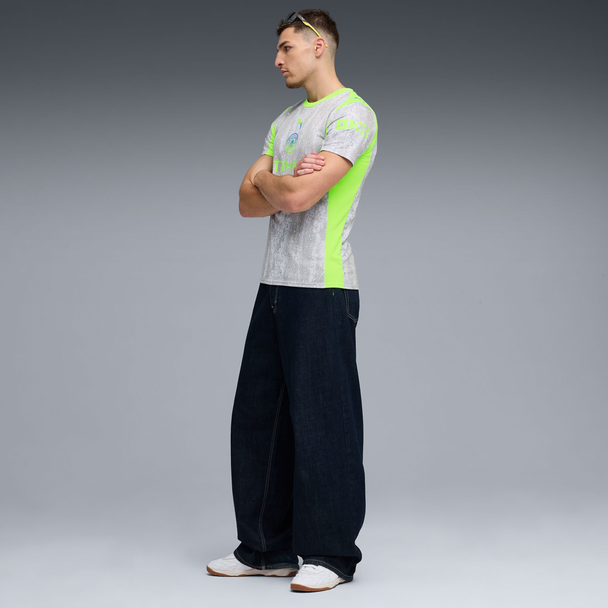[SJH] Manchester City 2025/26 Third Replica Jersey - Gray/Neon Green