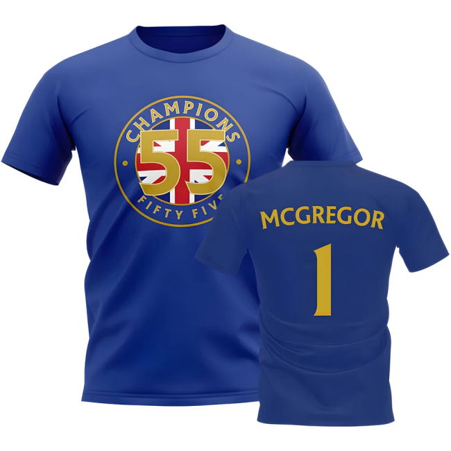 Glasgow Rangers Supporter Tee A. Mcgregor #55 Official Merchand (v10)