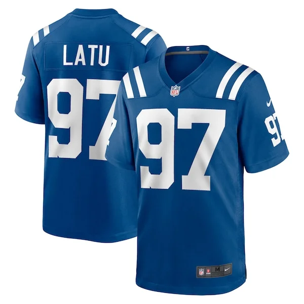 None Laiatu Latu Game Jersey - Royal | NFL Player Jersey | NFL Footbal