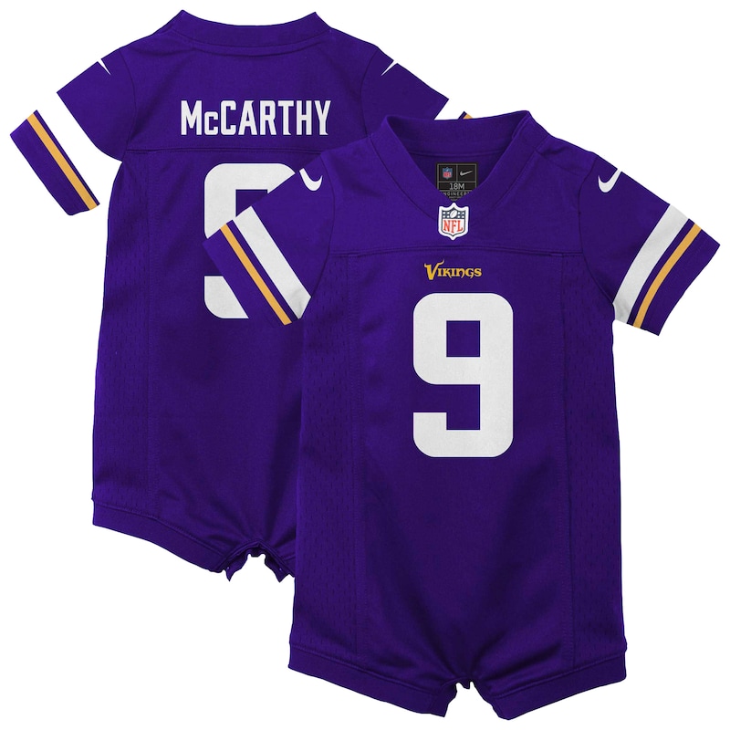 None J.J. McCarthy MIN Vikings Sleek Top-Grade Jersey Game Day Wear